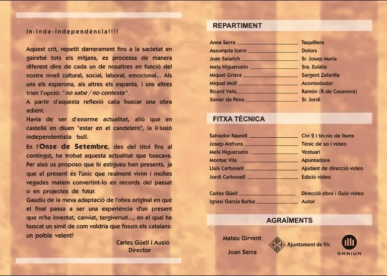 Programa de ma - Onze de Setembre